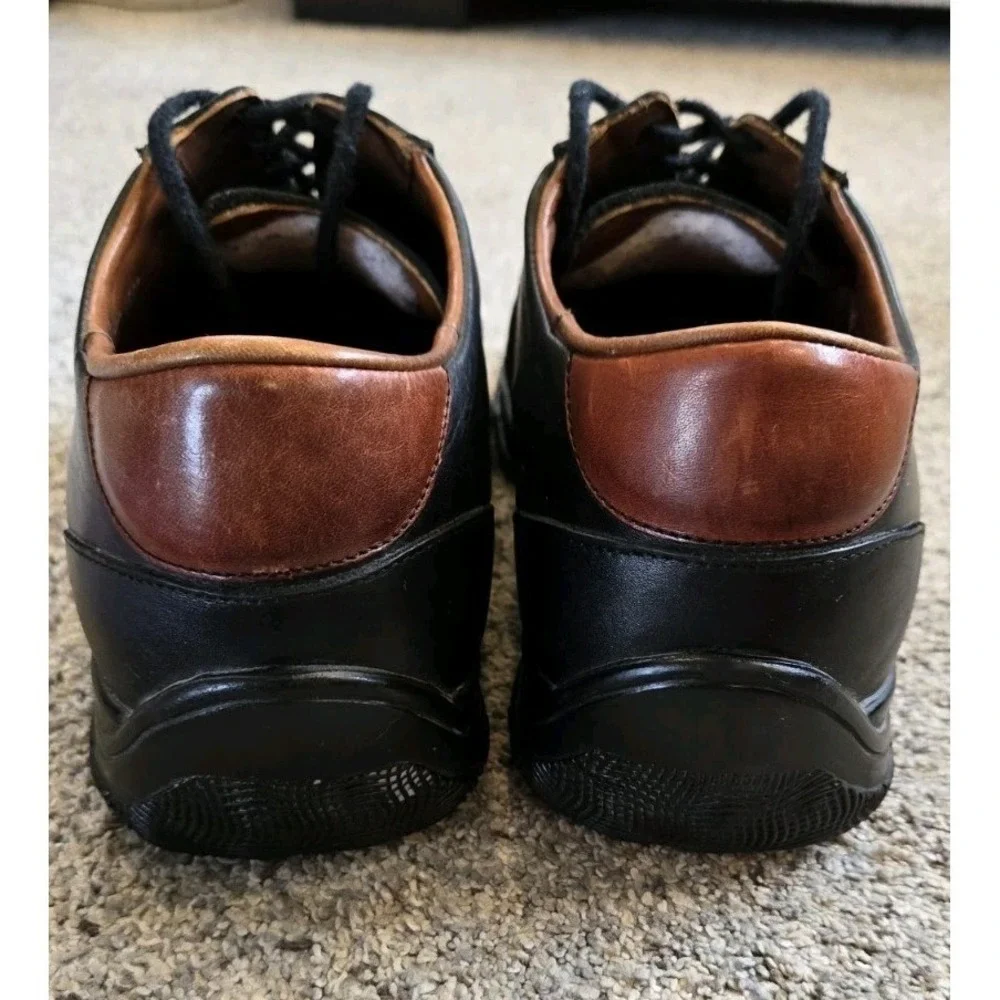 Allen Edmonds Mens 7.5 D Black Brown Leather Casual Oxford Comfort Shoes USA